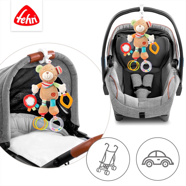 Fehn Greifspielzeug »Classic Stars, Activity-Teddy« inklusive Befestigung