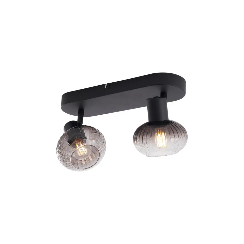 Qazqa opbouwspots teddy zwart e14