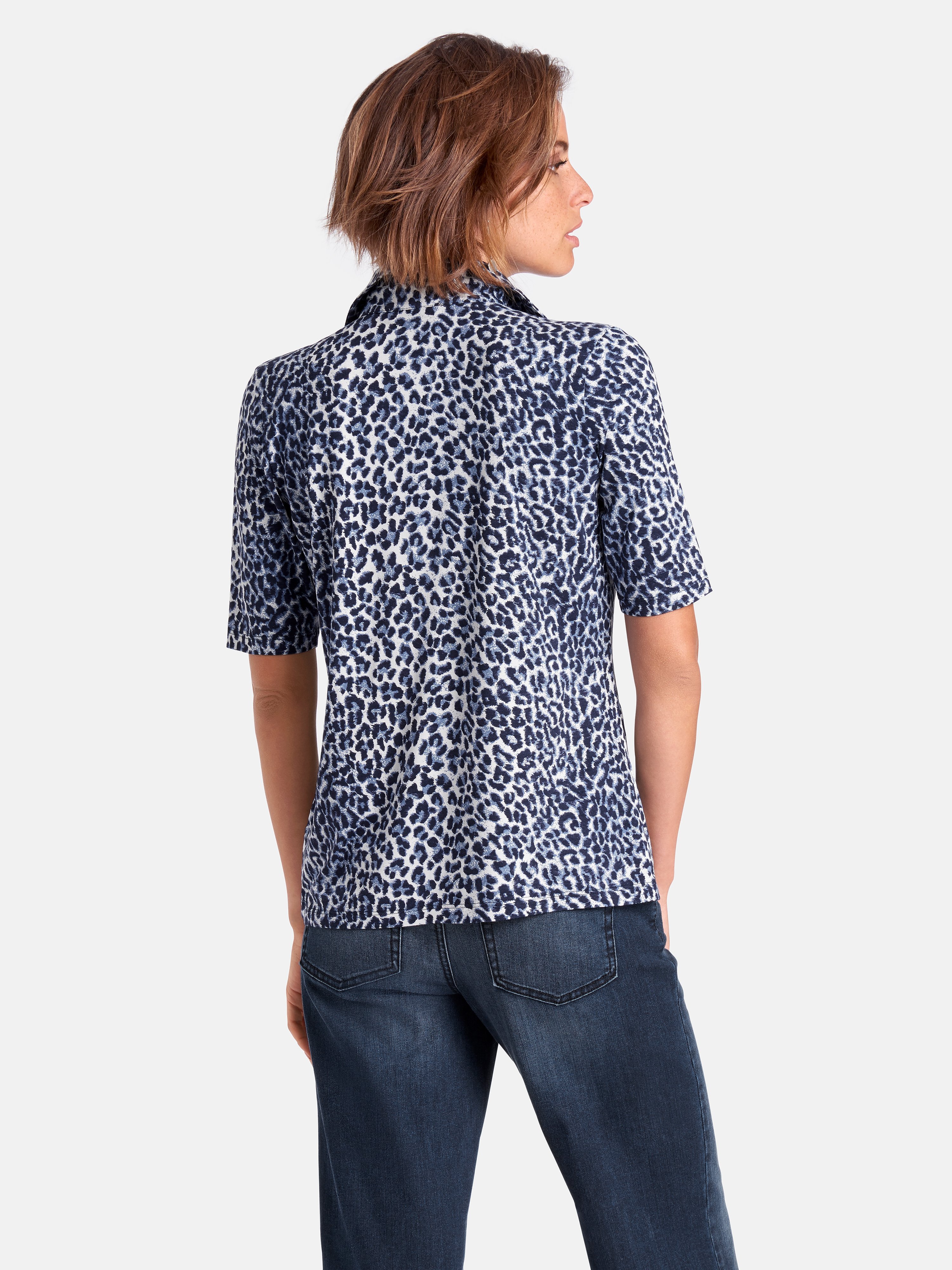 Jersey-Bluse mit 1/2-Arm