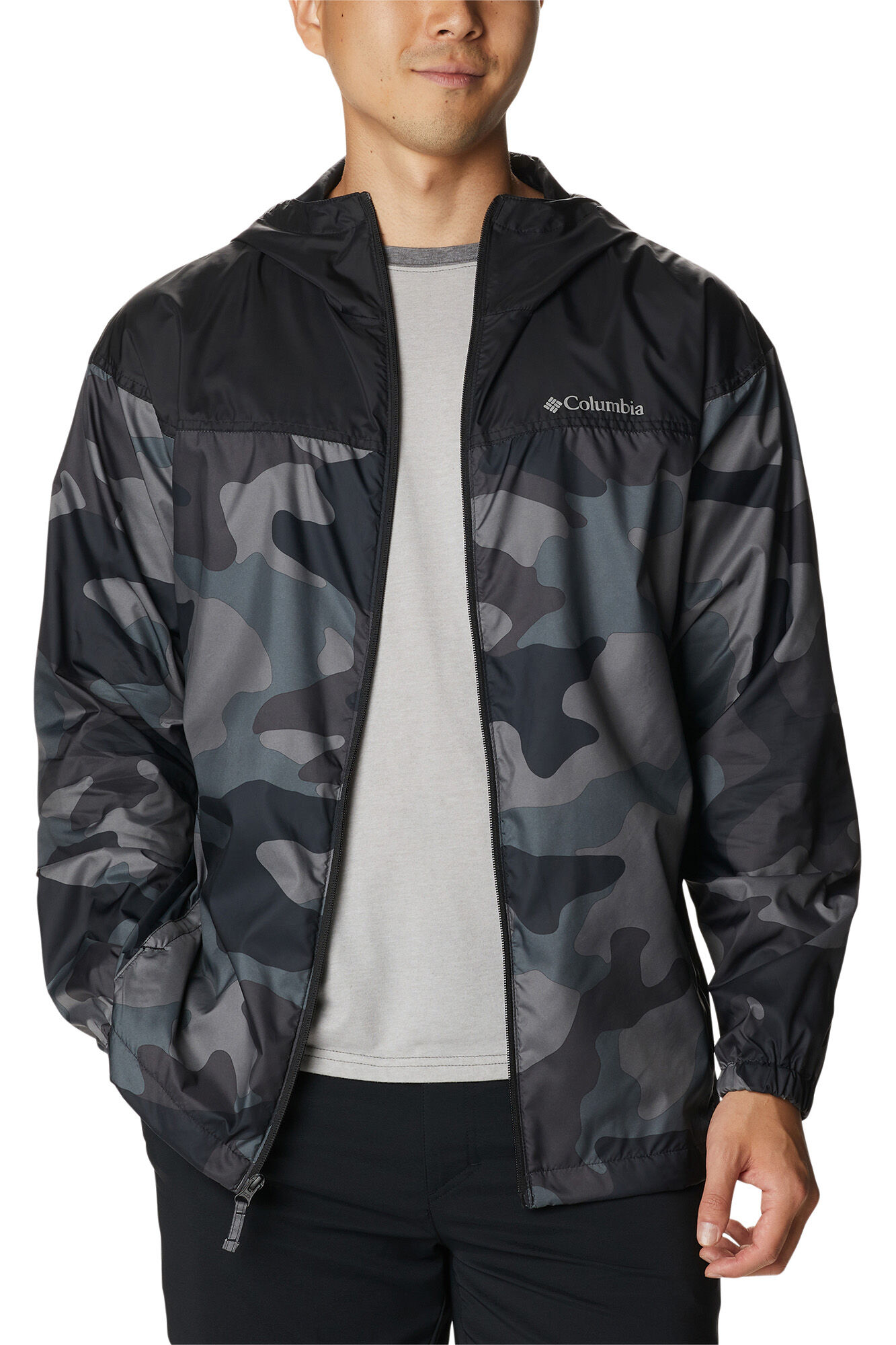 Jaqueta corta-vento masculina Columbia Flash Challenger™ - Nova - Preta