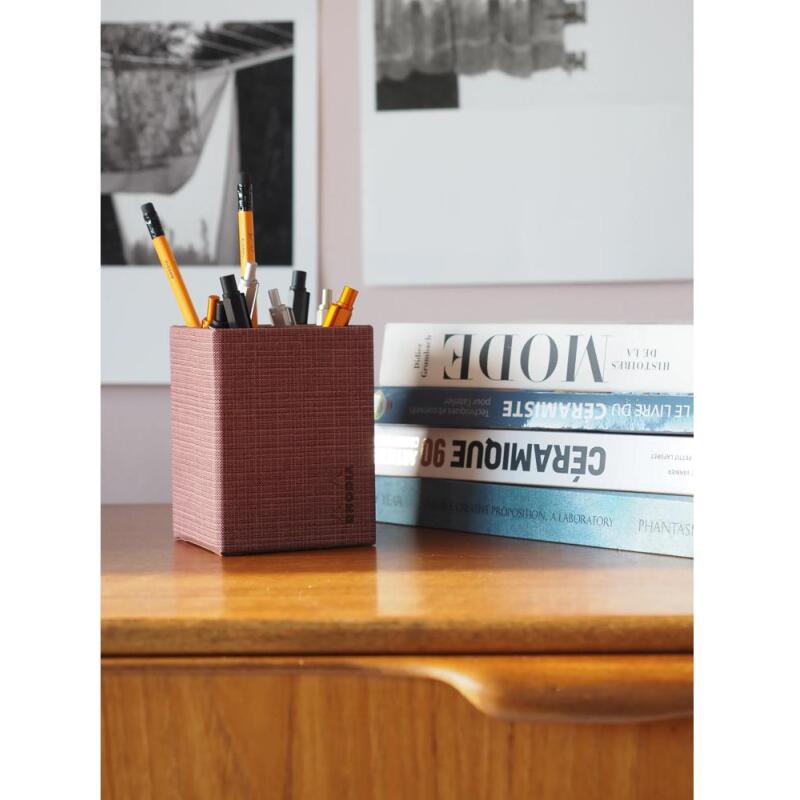Rhodia collection ORANGE Botanique - pot à crayons, 8 x 8 x 11 cm - Amaranthe