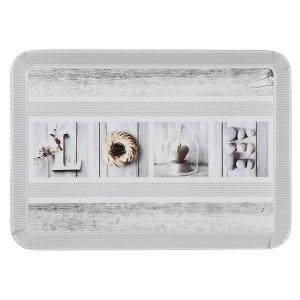 PLATEAU MELAMINE LOVE L 30 CM L 22 CM