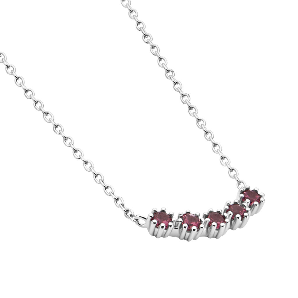 Collier Karrie Argent Blanc Oxyde De Zirconium