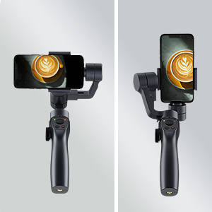 Capture 2S Gimbal 3-Achsen Stabilisator Stativ Halterung 320° Schwenkbar für Smartphone und GoPro - Schwarz