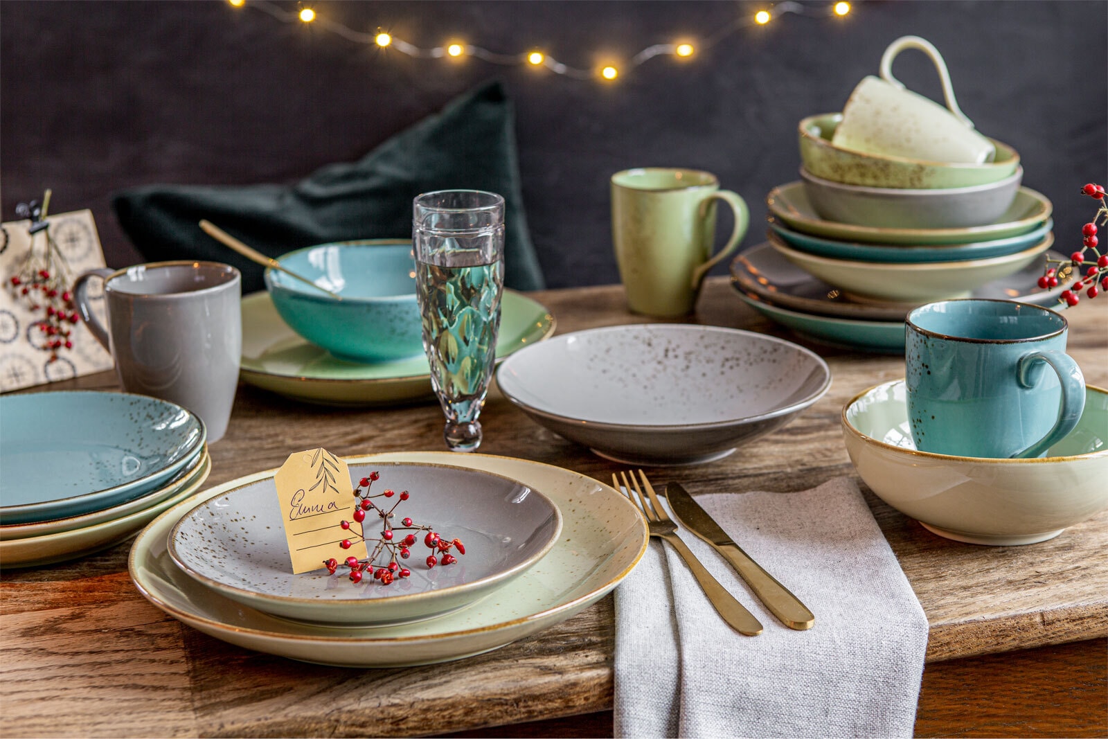 CreaTable Kombiservice NATURE COLLECTION 20-teilig mehrfarbig