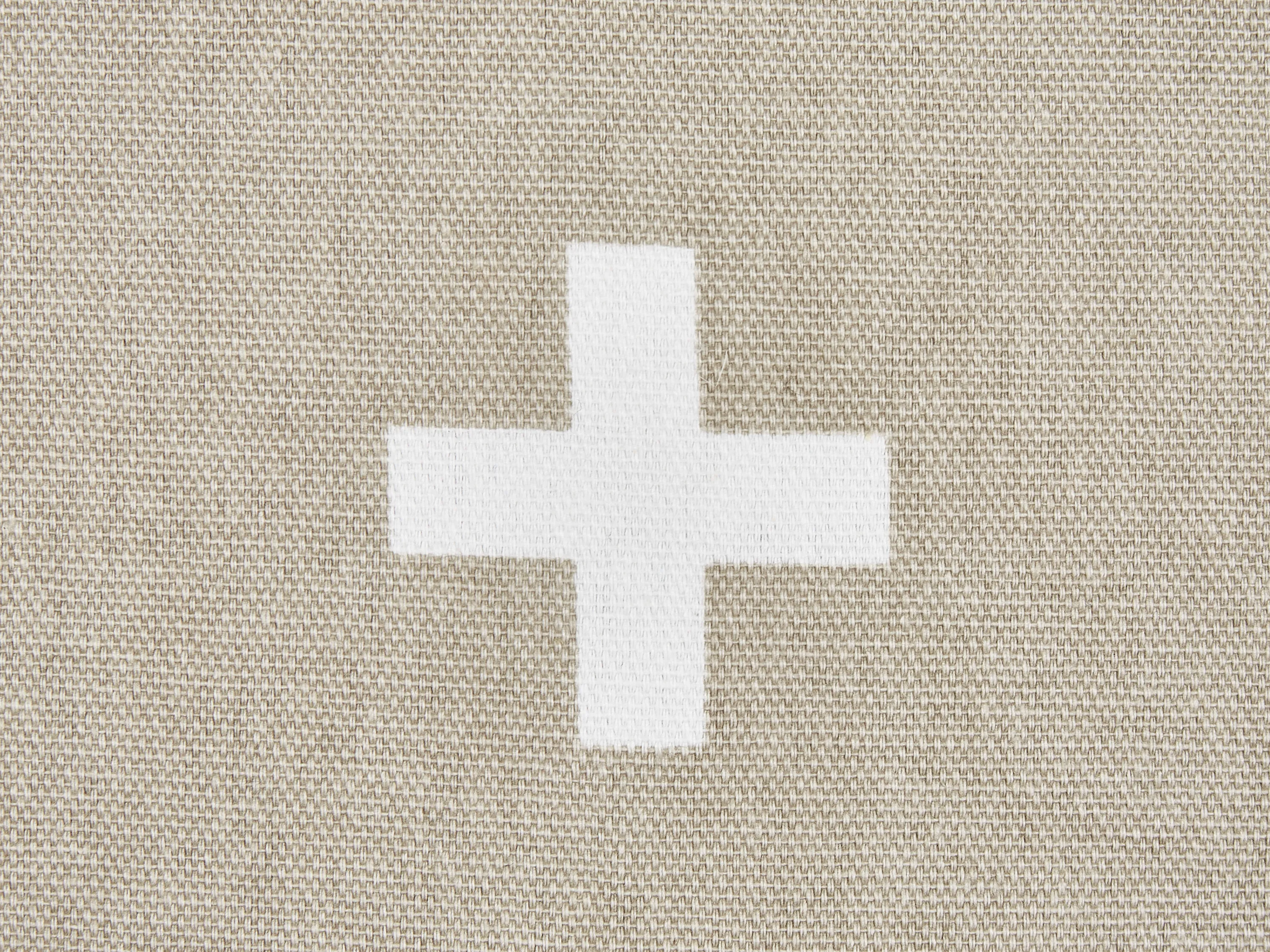 Set van 2 sierkussens VELLEIA Katoen 45 x 45 cm Taupe geometrisch patroon