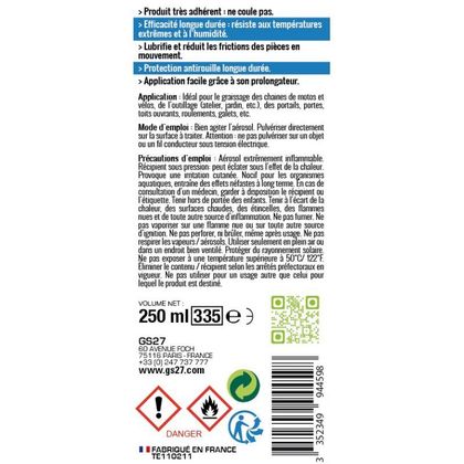 Graisse GS27 Blanche - Spéciale Conditions Extrêmes Universel