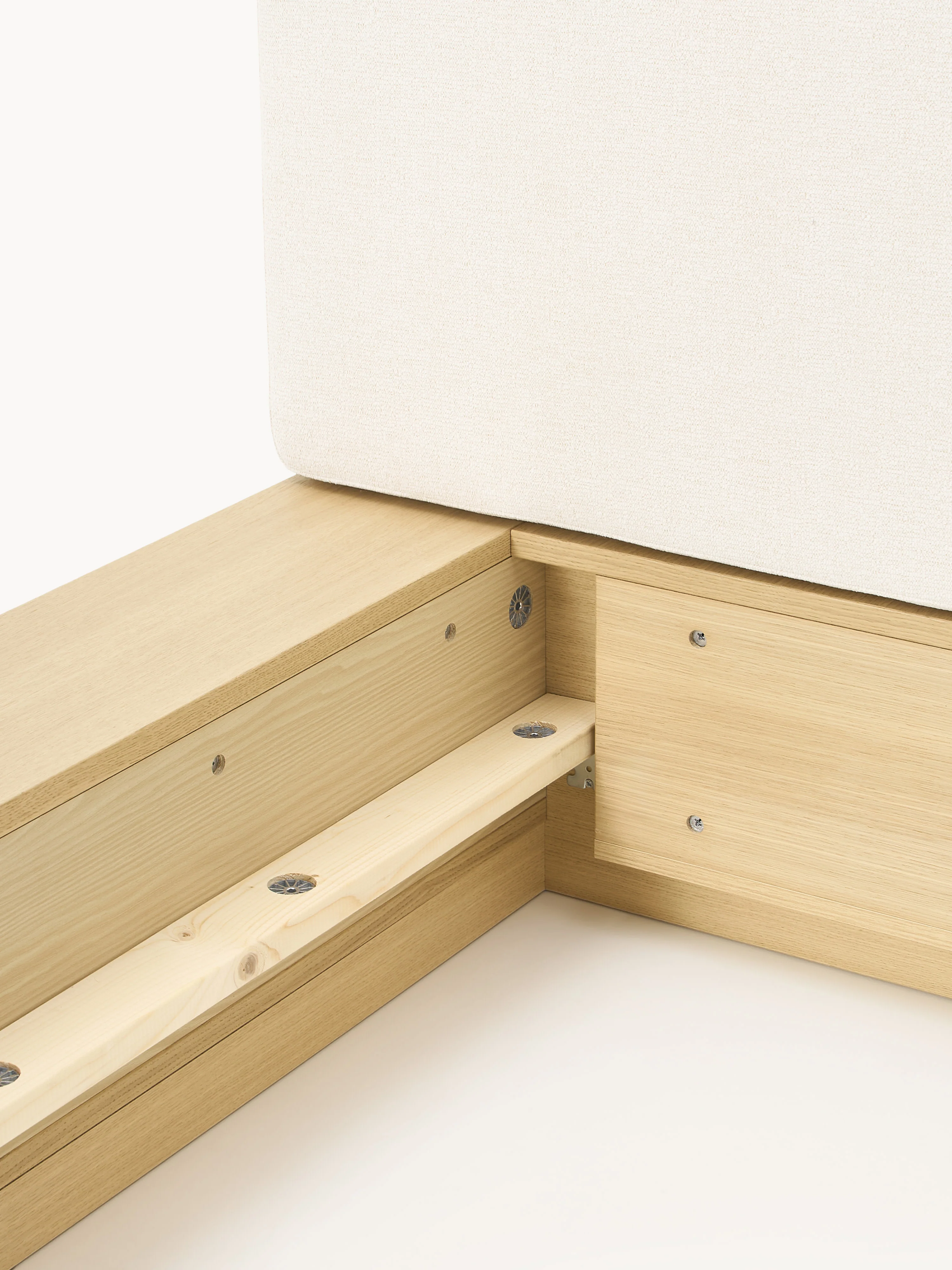 Houten bed Clark met bank en zijplanken