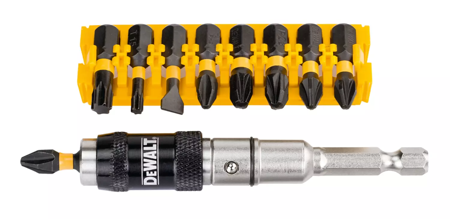 DeWALT DT70518T 10-delige impact Torsion bitset met zwenkbare bit tip houder