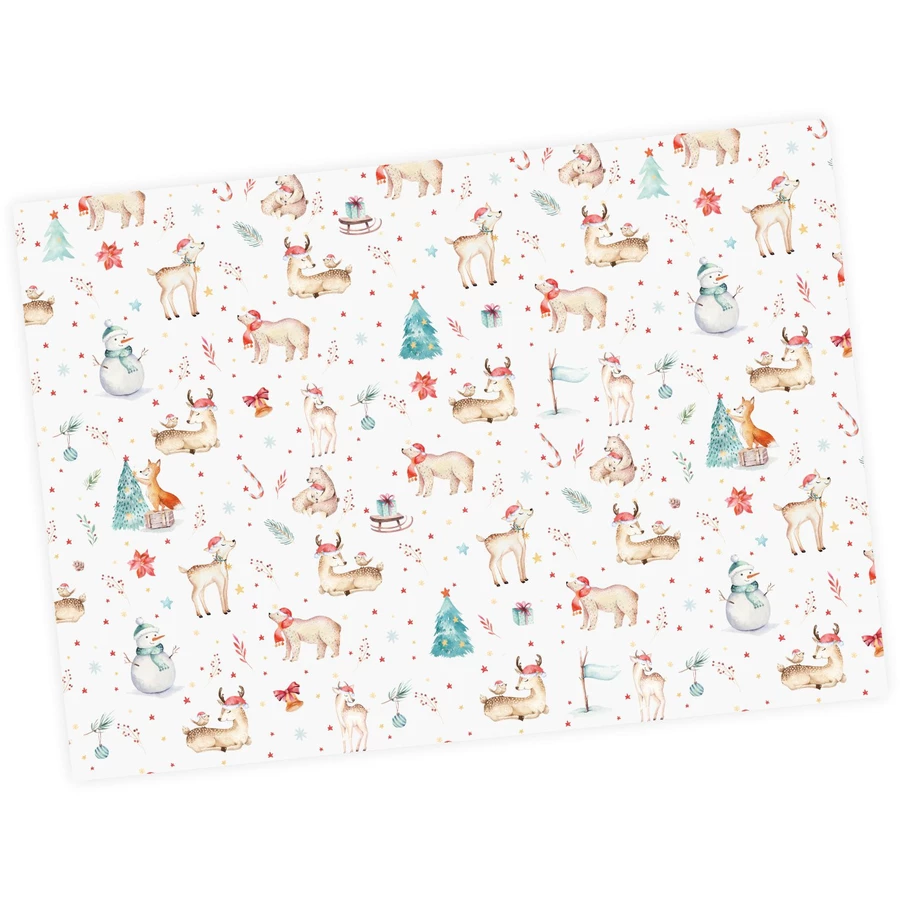 Nikima Geschenkpapier 5 Bögen Weihnachten – 1,60€qm Größe: - 84,1 x 59,4 cm bunt