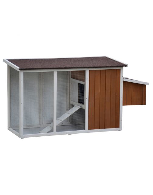 Homestyle Kippenhok Mansion - Kippenhok - 168x65x88 cm Naturel Wit