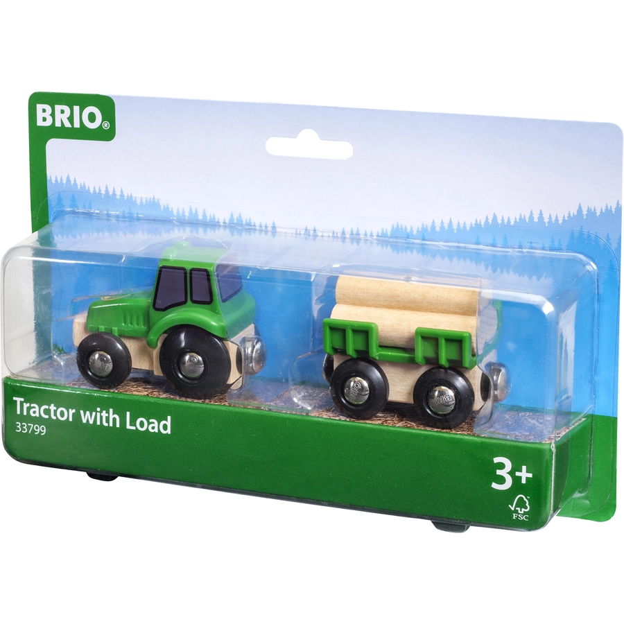 BRIO® WORLD Traktor mit Holz-Anhänger 33799
