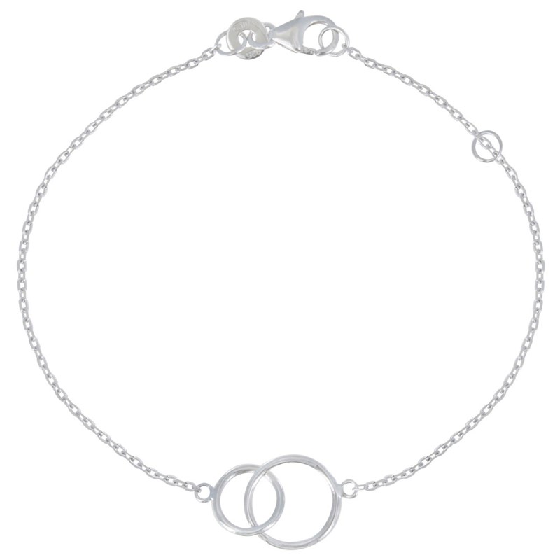 Bracelet Argent Deux Cercles - Petit Modèle