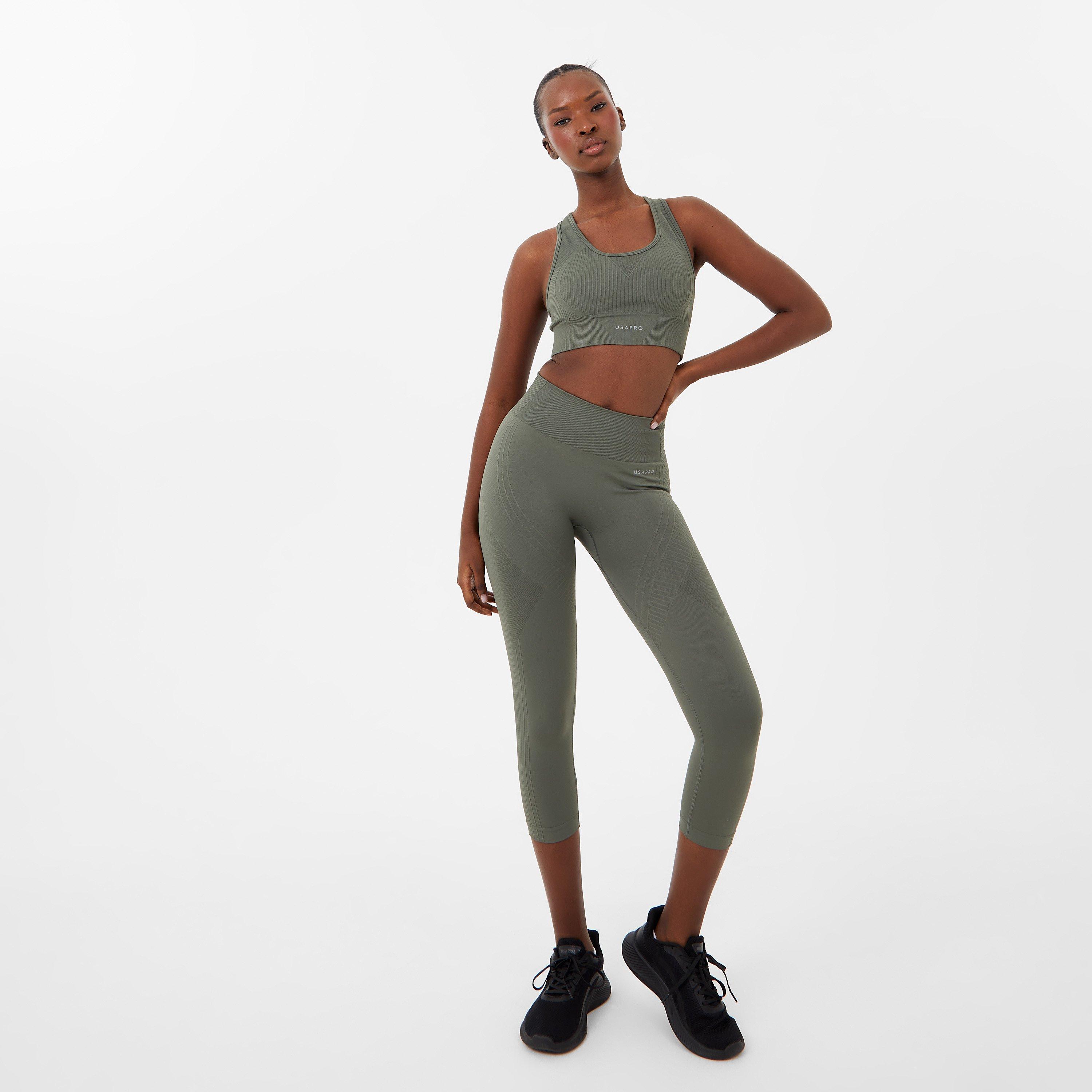 USA Pro UP Seamless Crop Sports Bra