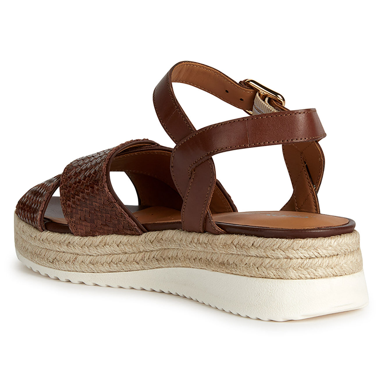 Geox Sandales en Cuir Eolie marron - Talon 5.5 cm