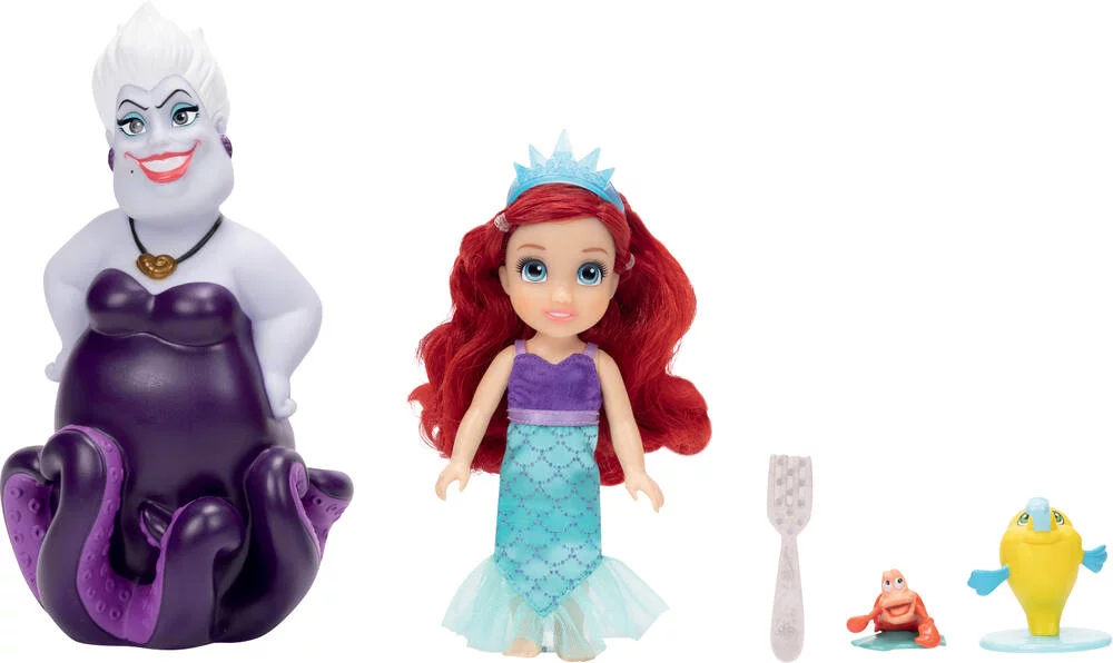 DISNEY PRINCESSES - ARIEL - COFFRET POUPEE ARIEL ET URSULA