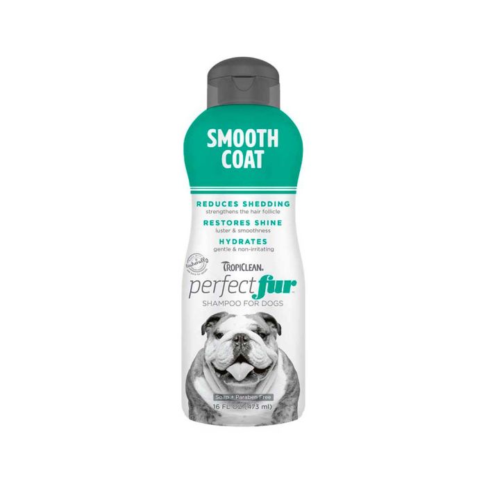 Shampoo Tropiclean Perfect Fur para Pelagem Lisa 473 ml