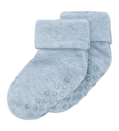 Minymo Socken - Rib - 2er-Pack - Winter Sky Melange