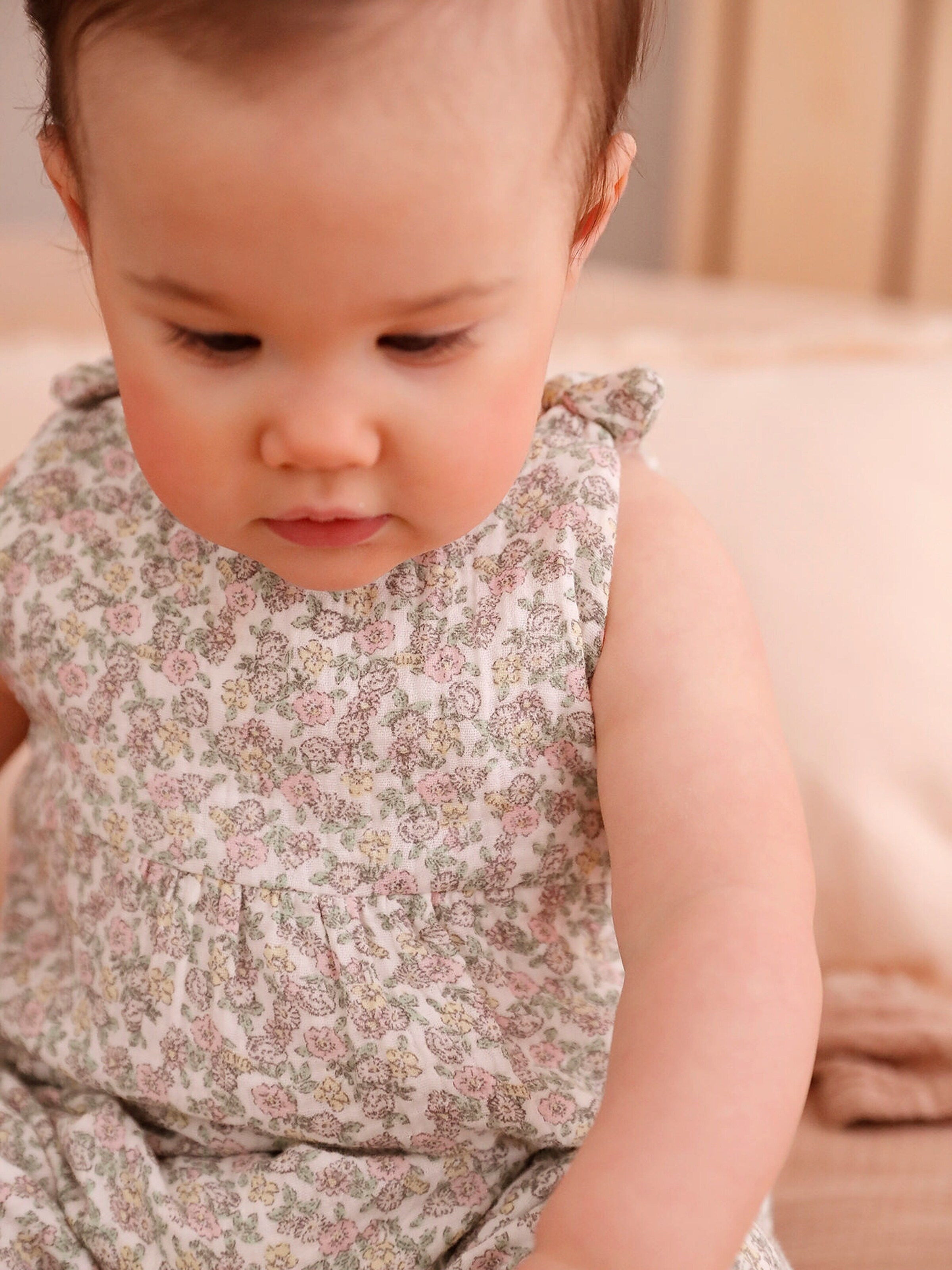 Vertbaudet Mädchen Baby Overall, bestickte Motive weiß