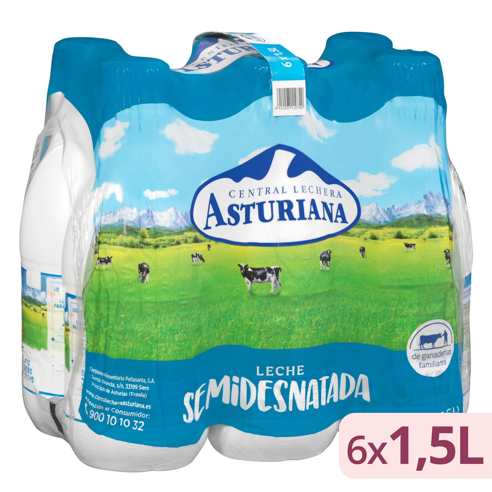 Lait demi-écrémé asturien