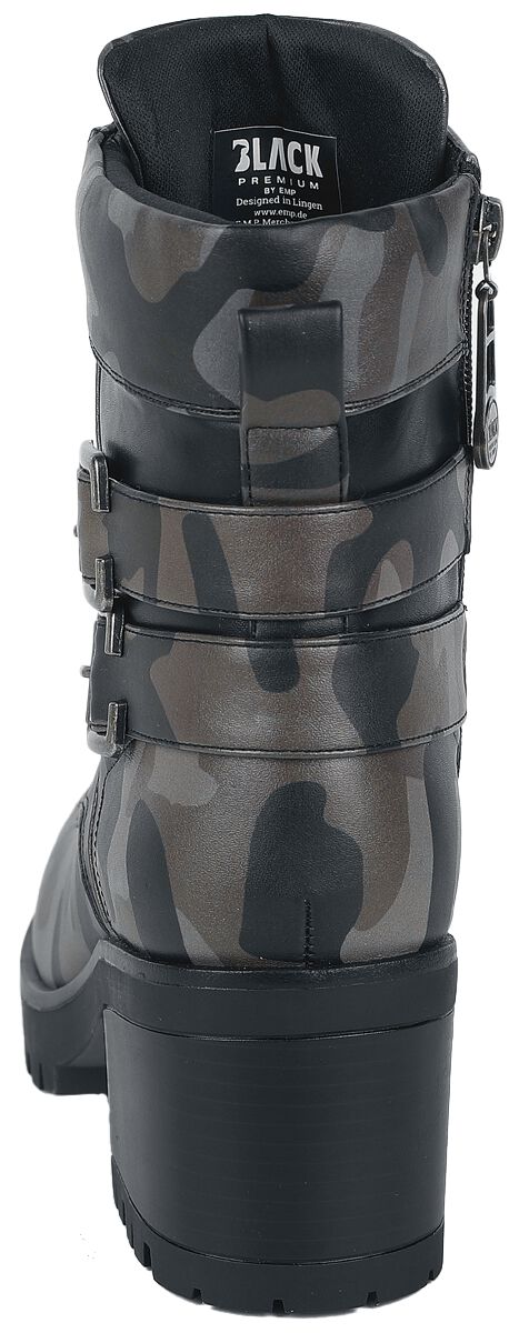 Bottines Lacées Avec Imprimé Camouflage | Black Premium by EMP Bottes