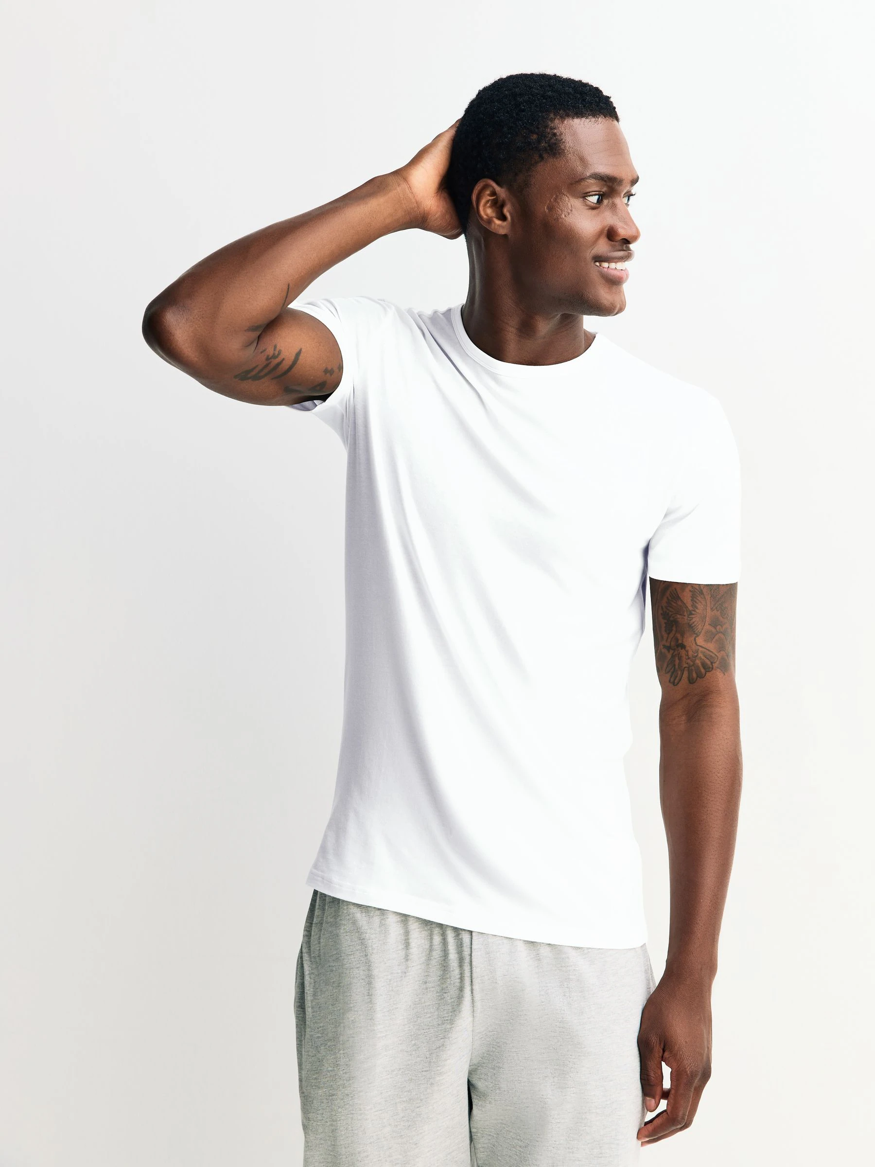 Wit - Verpakking van 2 - Modal Layering T-Shirt