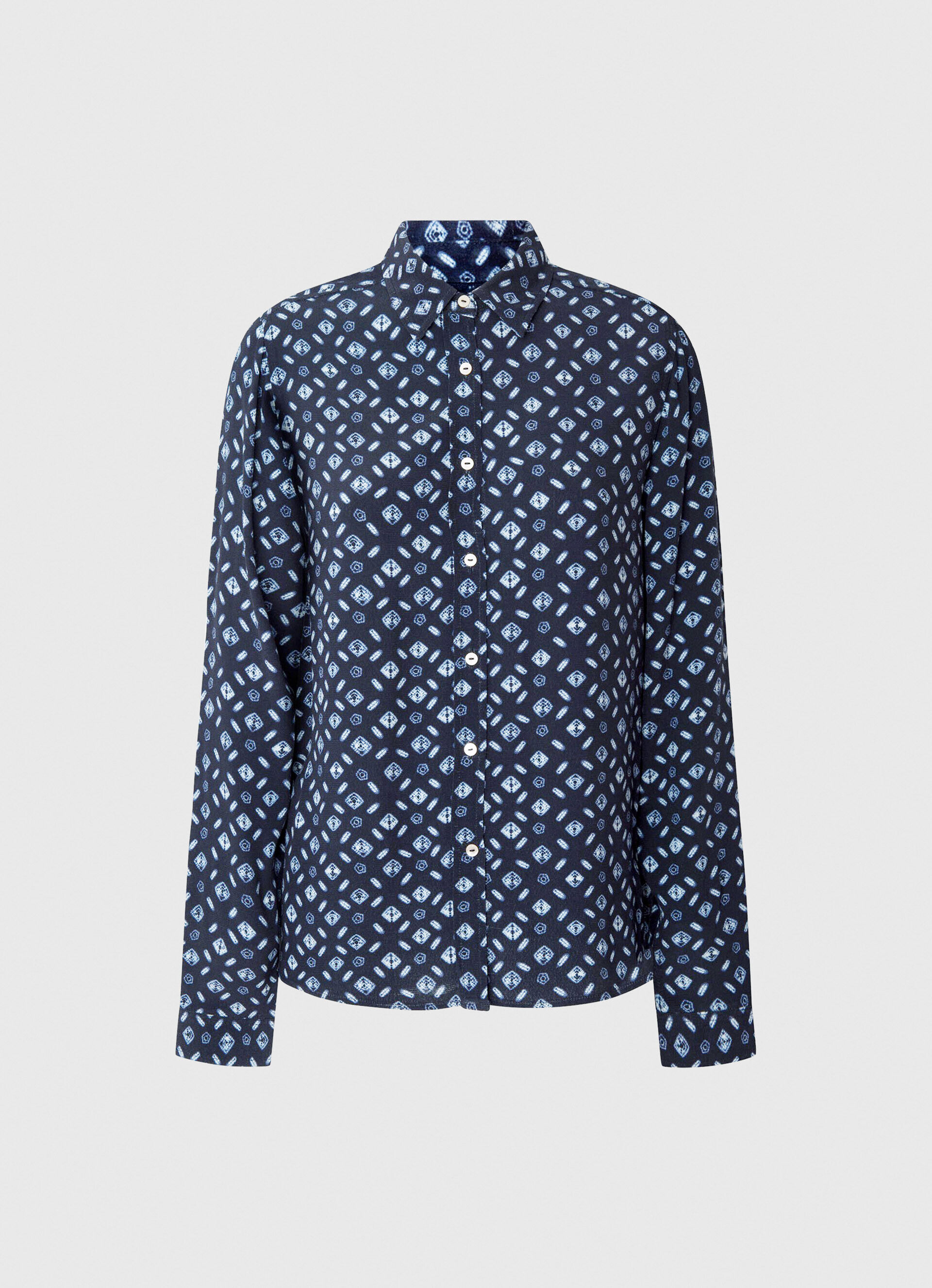 Blusa com estampa geométrica - multicolorida