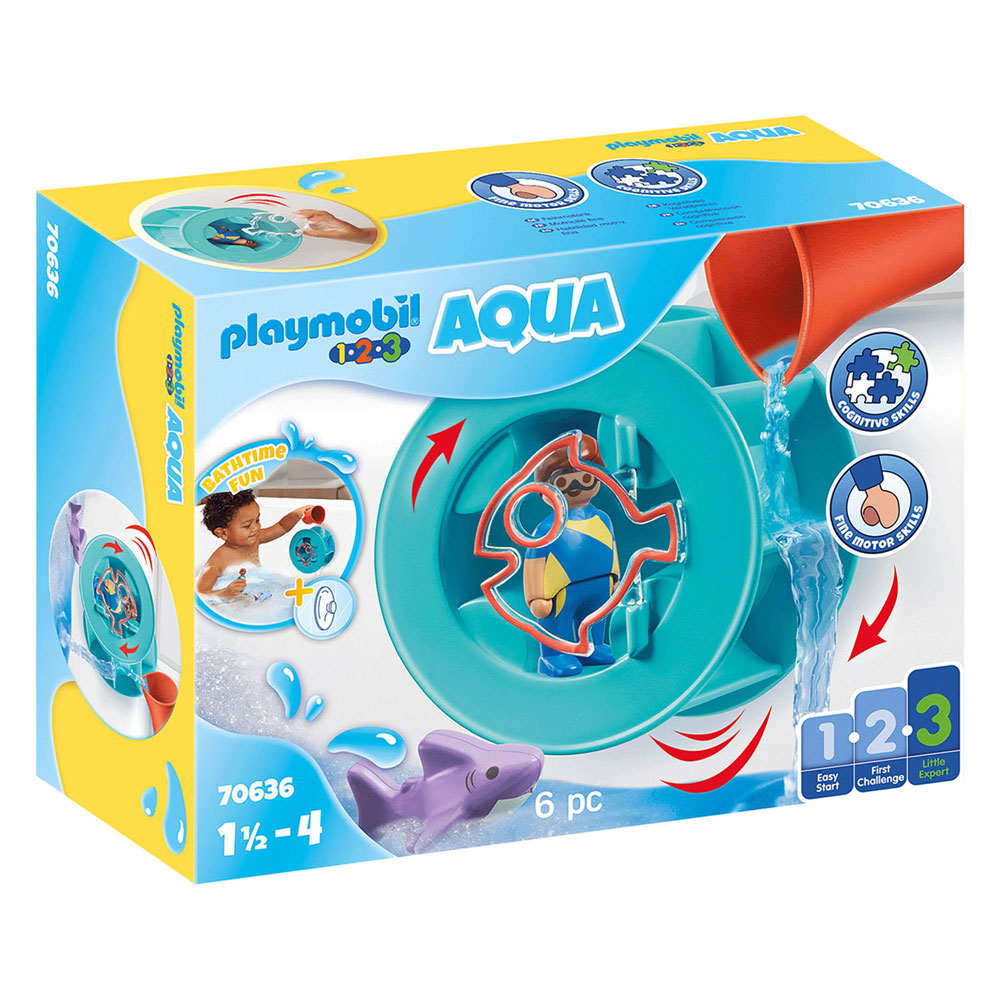 Playmobil JuniorWaterwervelrad met Babyhaai - 70636