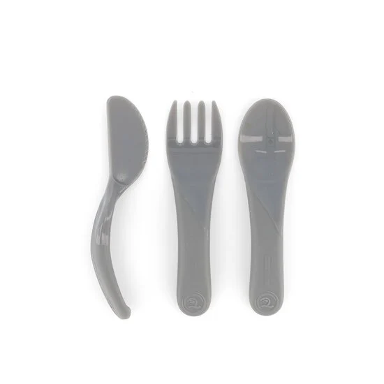 Lot de 3 couverts d'apprentissage   Gris        6 mois +   de               Twistshake
