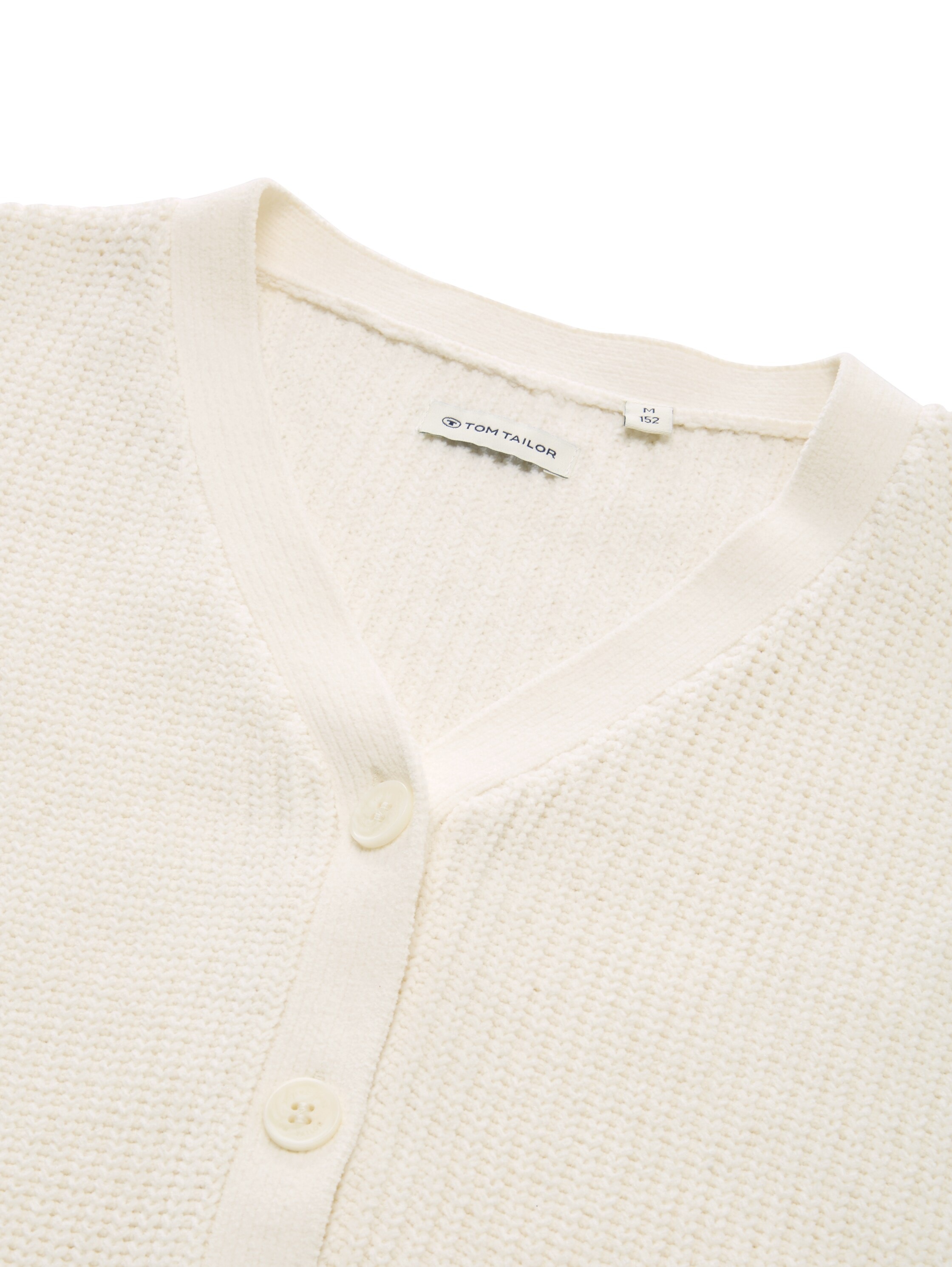 TOM TAILOR Strickjacke mit V-Ausschnitt und Knopfleiste