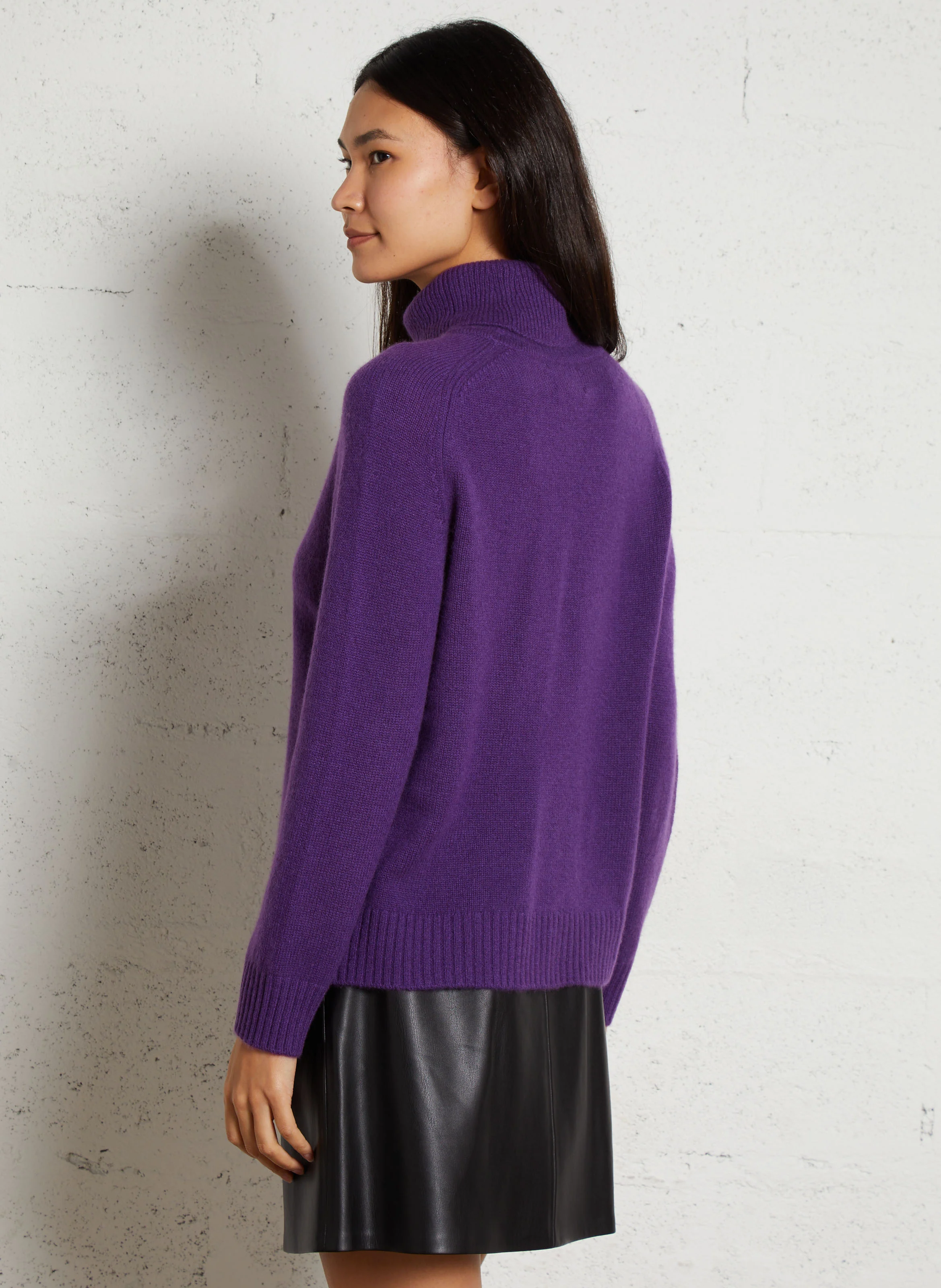 CLOVIS - Pull droit en cachemire | Violet