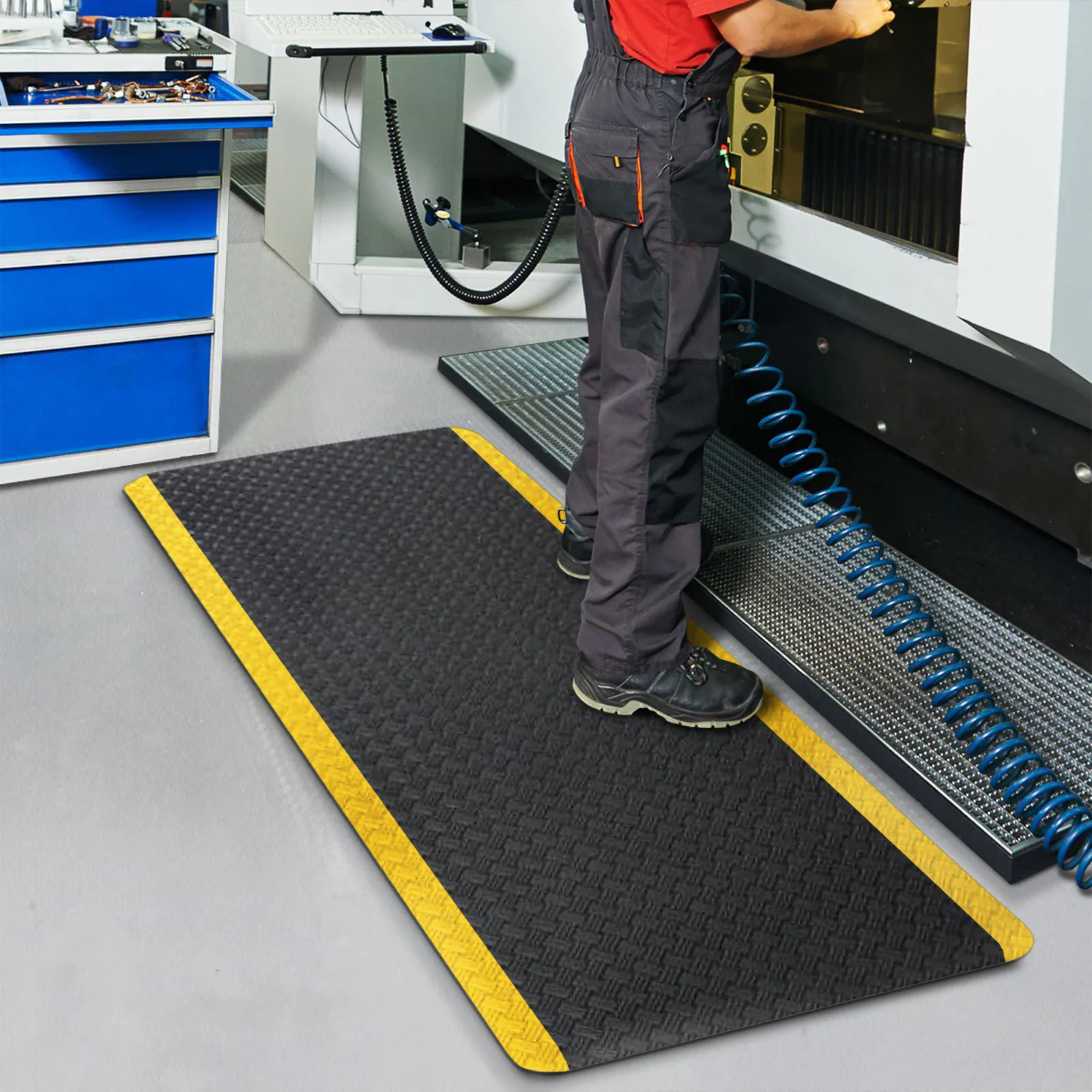 etm Anti-Ermüdungsmatte | HeavyDuty TireTuff | Schwarz-gelb