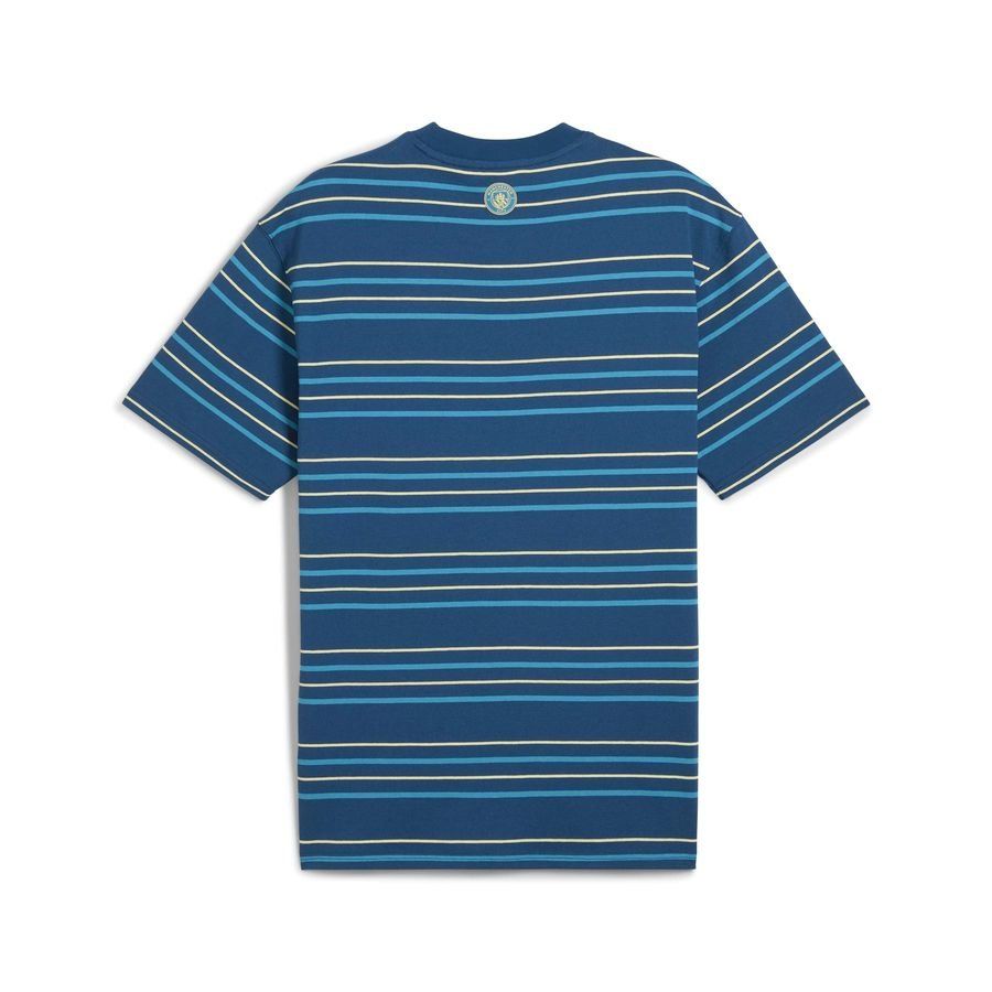 Manchester City T-Shirt MMQ Striped - Sailing Blue/Tropical Blue