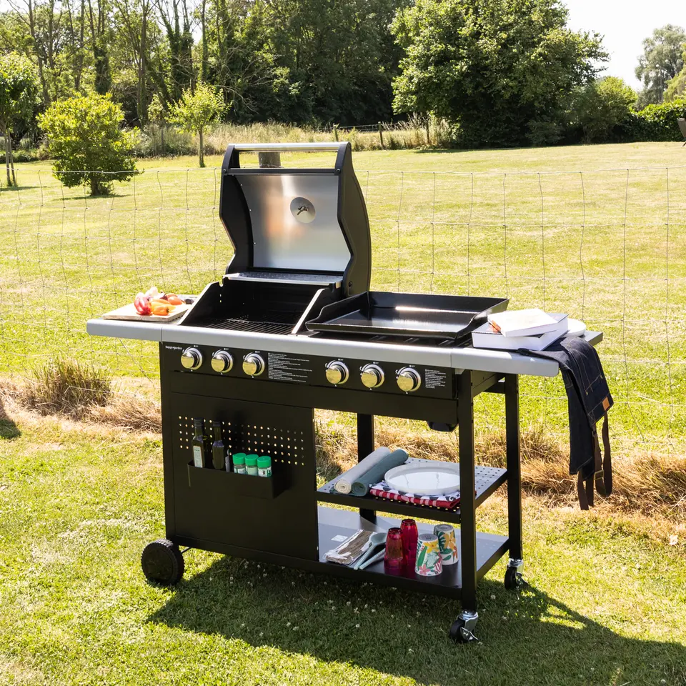 Happy Garden Gas barbecue VESUVIO - Zwart - Staal