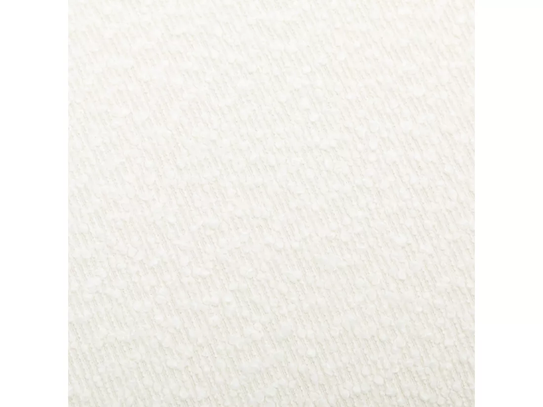 Banc ou bout de lit en tissu bouclette blanc crème L 100 x P 44 x H 41cm - SHAWN