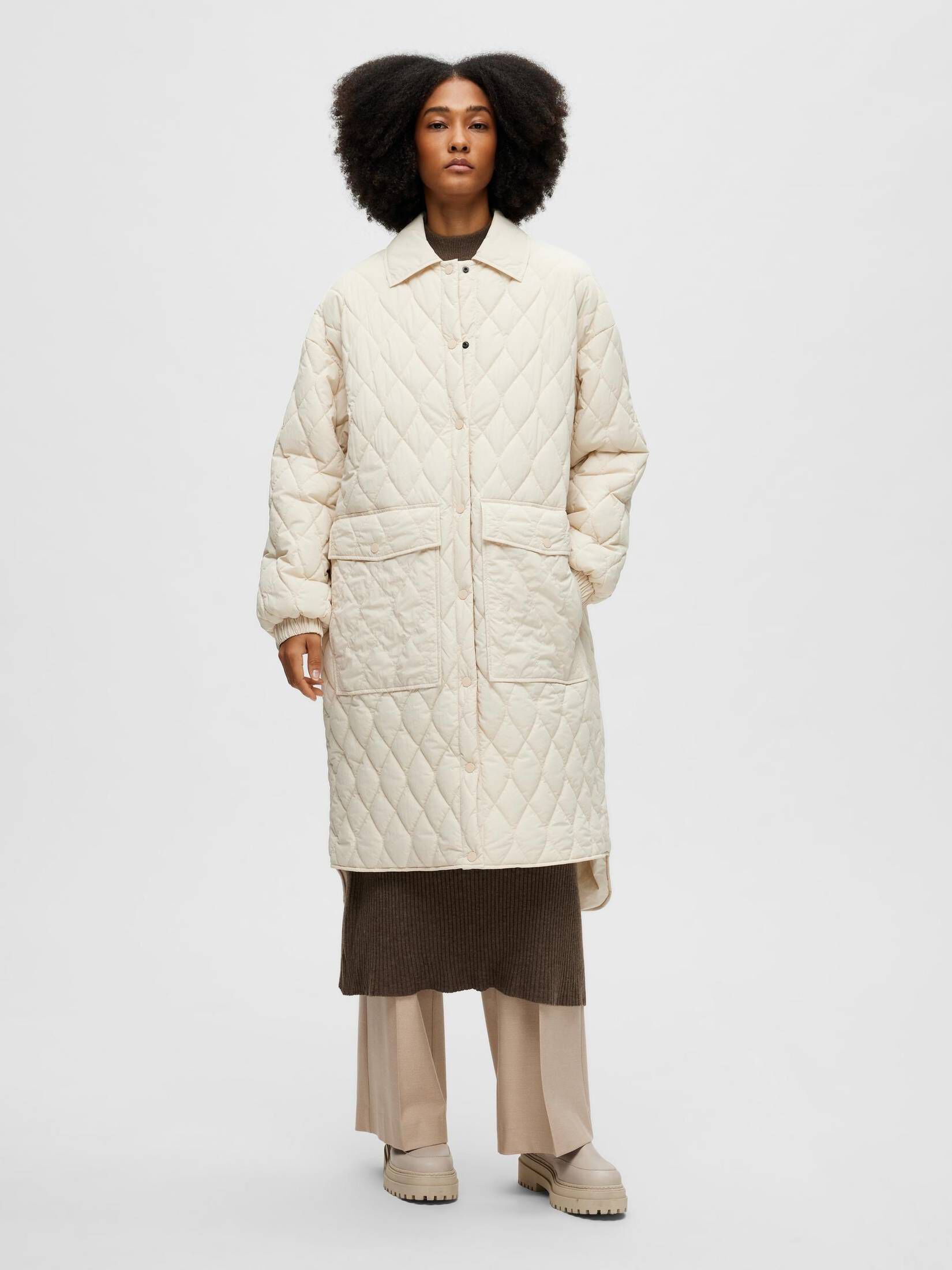 Selected Femme| Damen Steppmantel SLFMIA QUILTED COAT B