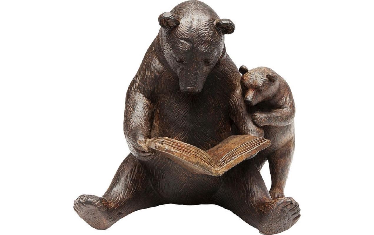 Dekofigur Reading Bears BraunDeko für zu Hause