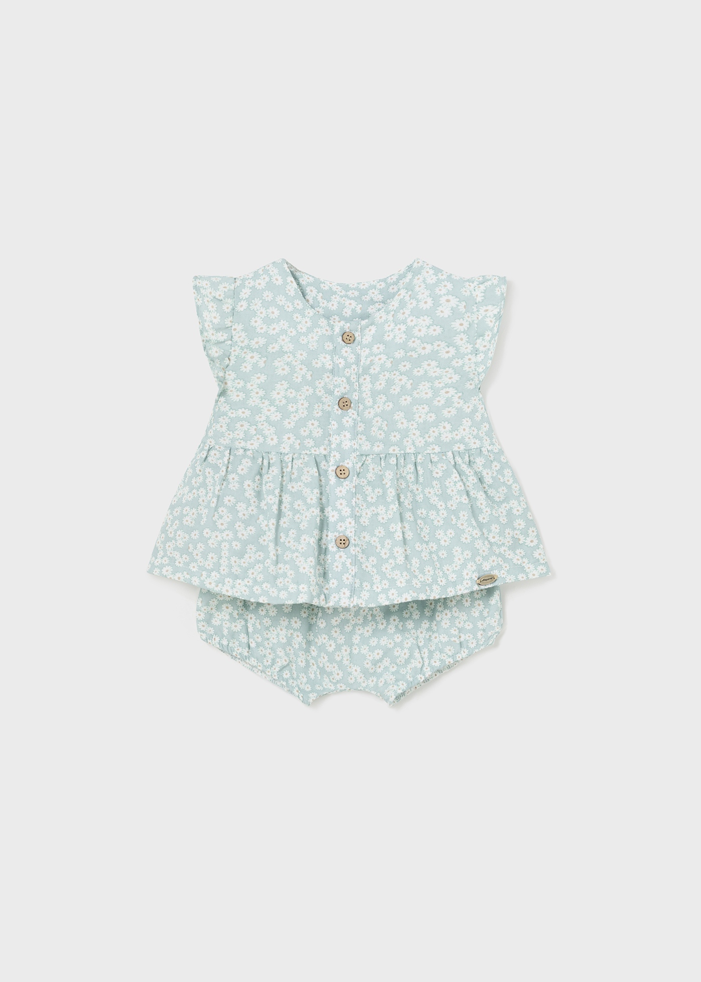 Conjunto Tulita Better Cotton de 2 peças estampadas para recém-nascidos.