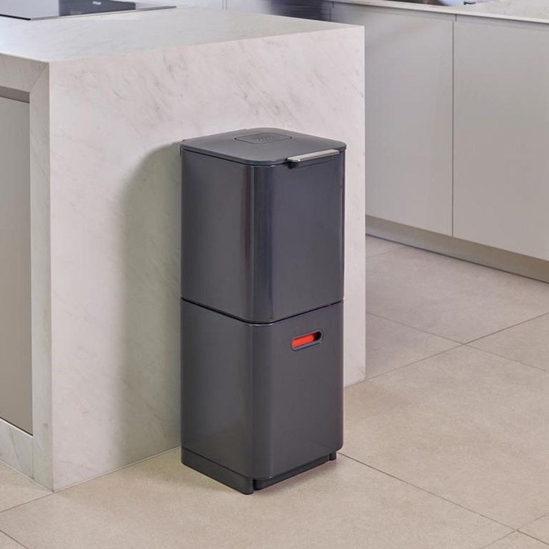 Joseph Joseph - Afvalemmer Totem Compact - 40 Liter - Grijs