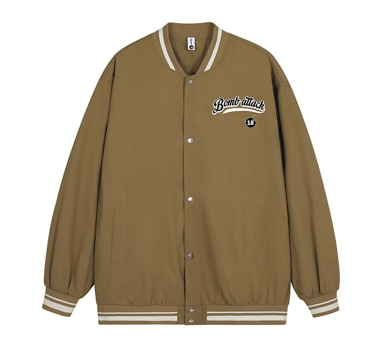 CHIC ERRO - Bomberjack met print en knoopjes