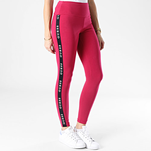 Legging A Bandes Femme V2YB14 Fuschia