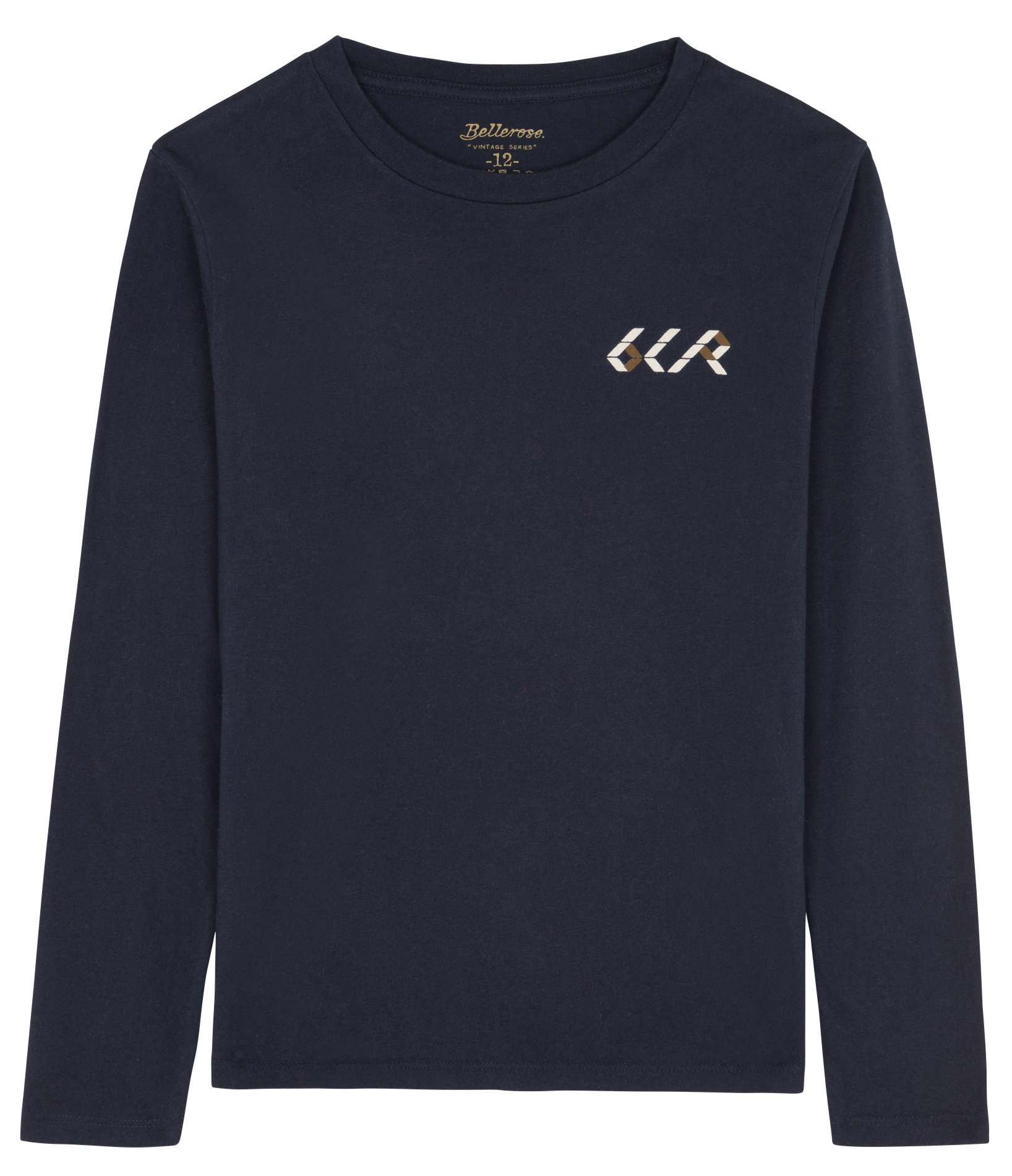 KENNO - Pull col rond imprimé en coton | Bleu