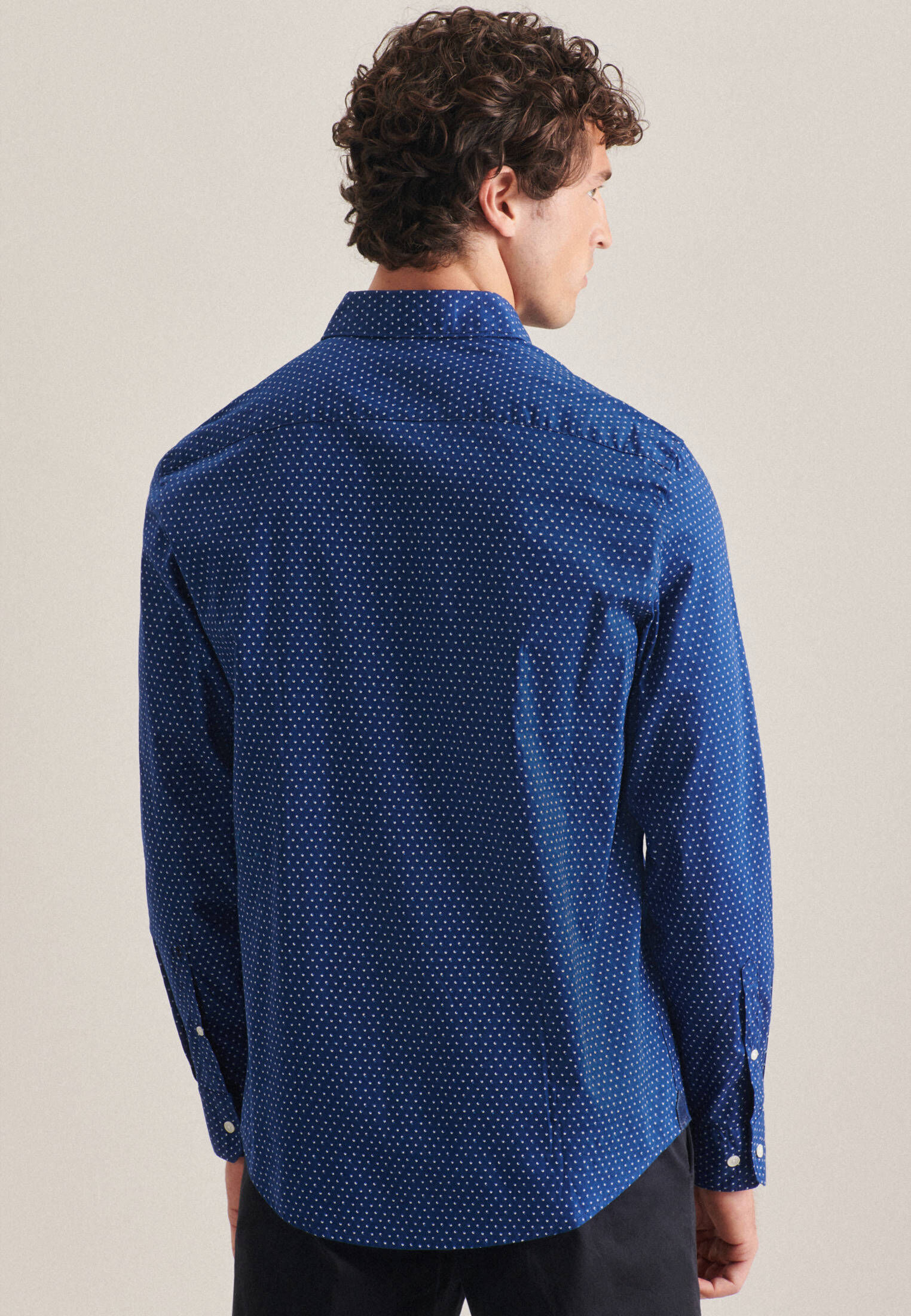 Seidensticker| Herren Casual Hemd Schwarze Rose