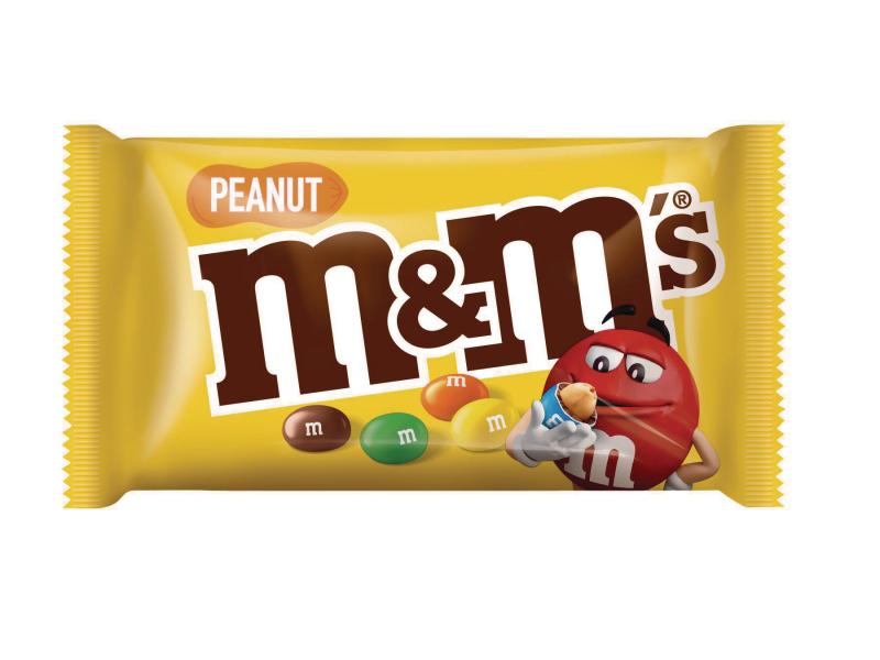 M&M's M&Ms Peanut 24 x 45 g Schokoladenlinsen mit Erdnüssen