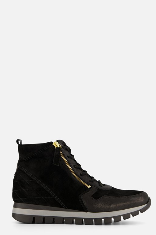 Gabor Veterboots zwart Suede