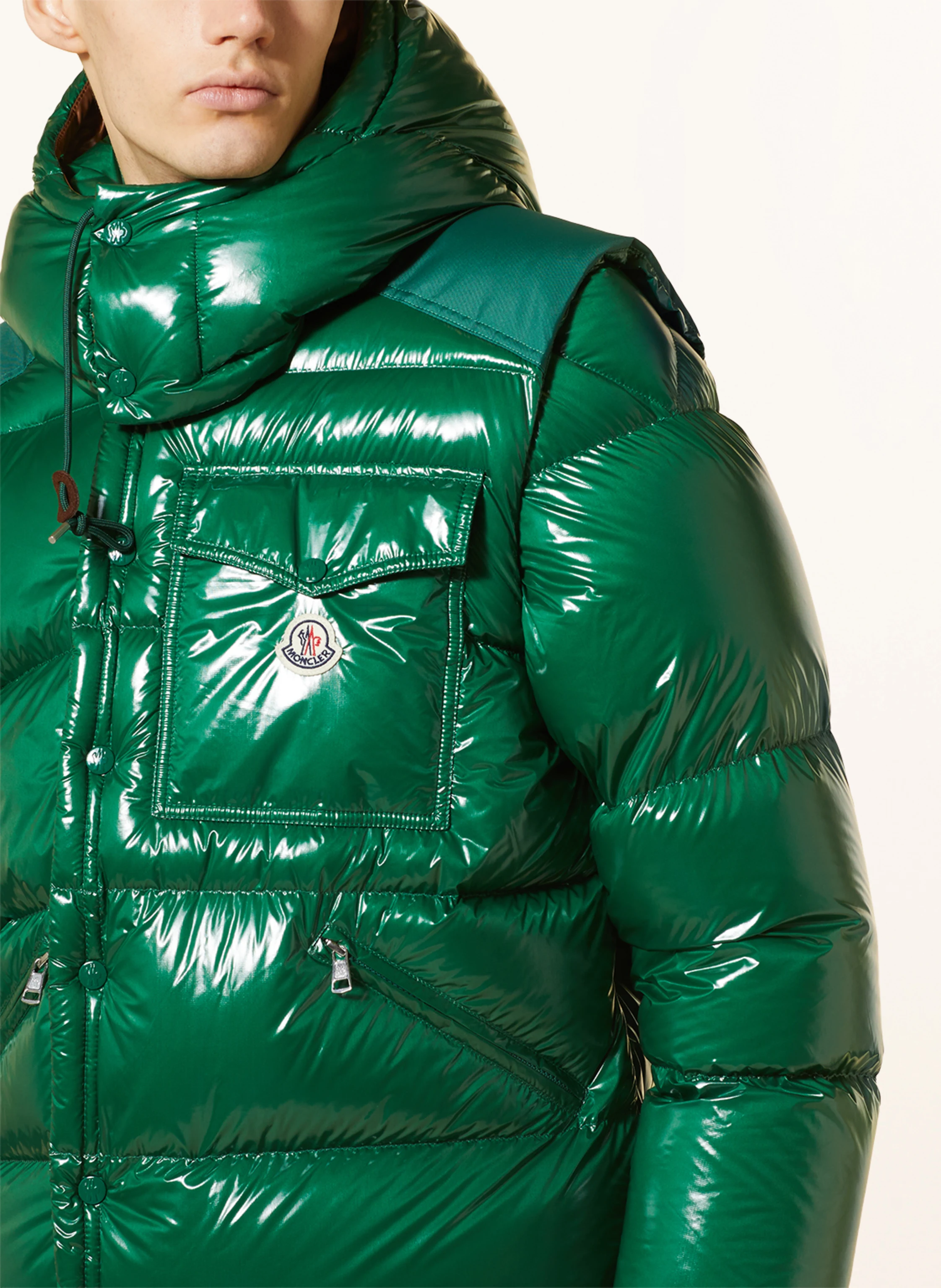 MONCLER Daunenjacke PRESENT KARAKORUM mit abnehmbarer Kapuze und Ärmeln
