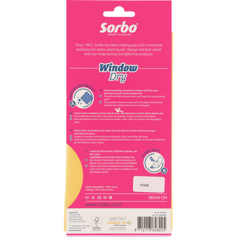 Sorbo Window dry wonderzeem