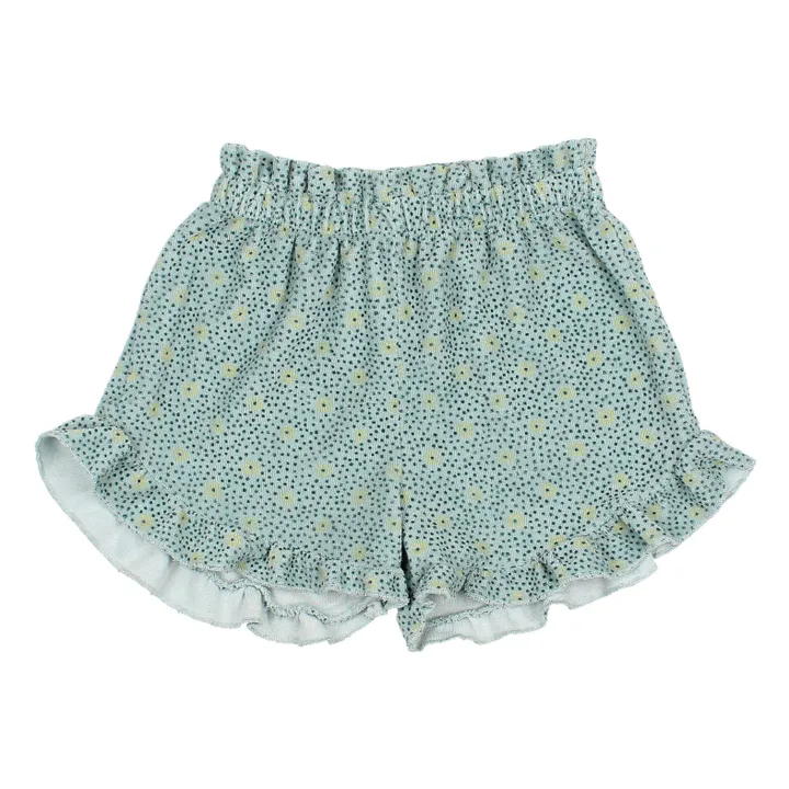 Búho Short Fleuri Eponge | Bleu Vert