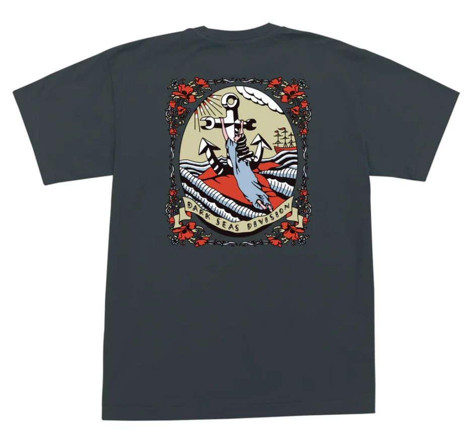 Dark Seas Passion Organic Tees Gunmetal