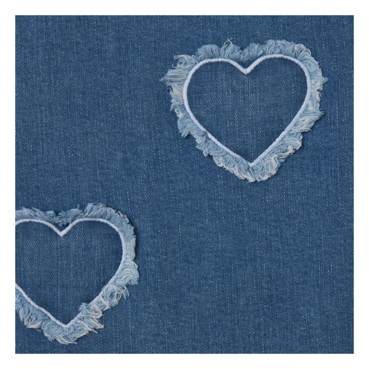 Stella McCartney Kids Robe Denim Cœur | Bleu